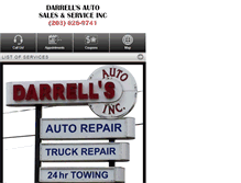 Tablet Screenshot of darrellsautoinc.com